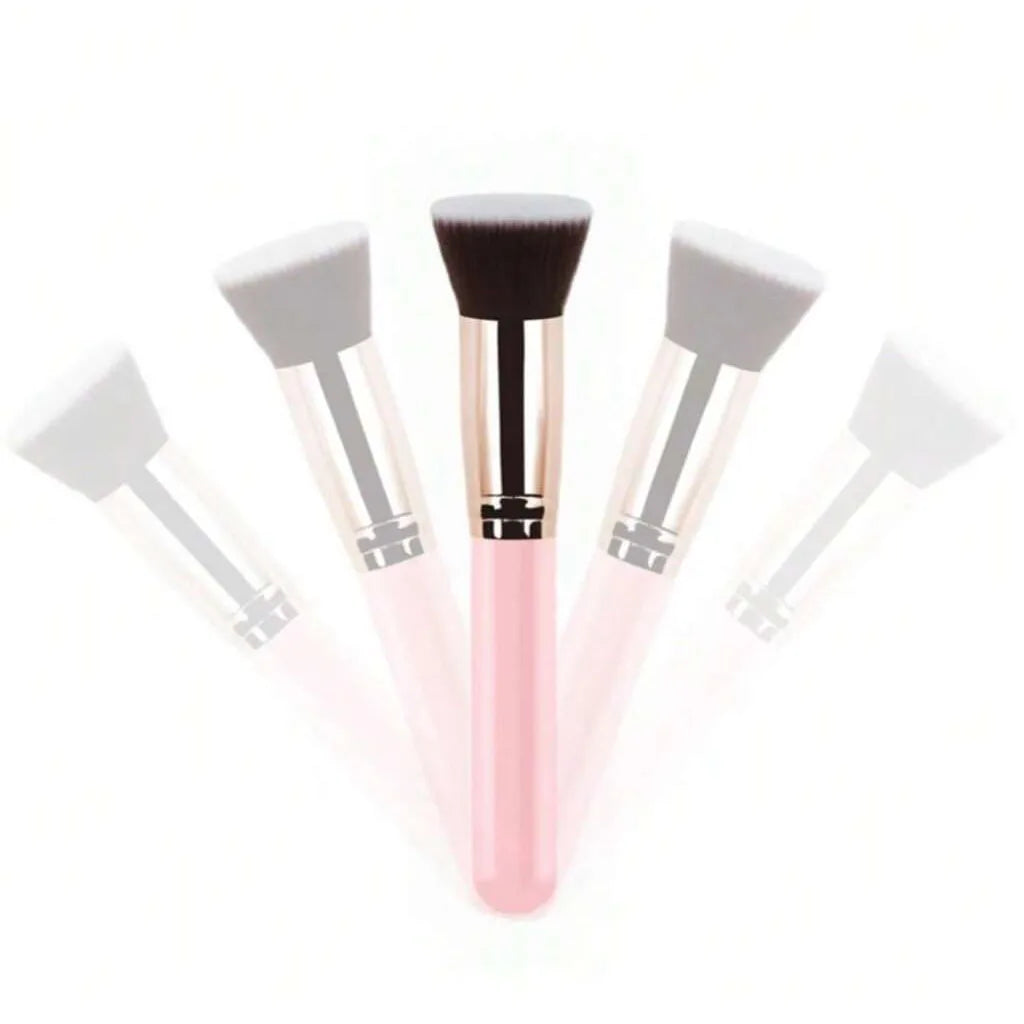 Soft Blending Foundation Brush - Blush Pink close-up