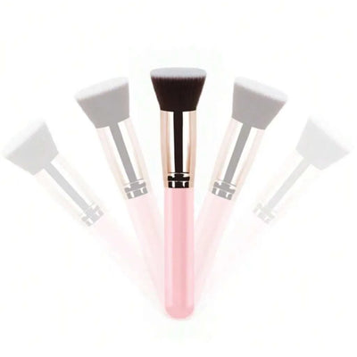 Soft Blending Foundation Brush - Blush Pink close-up