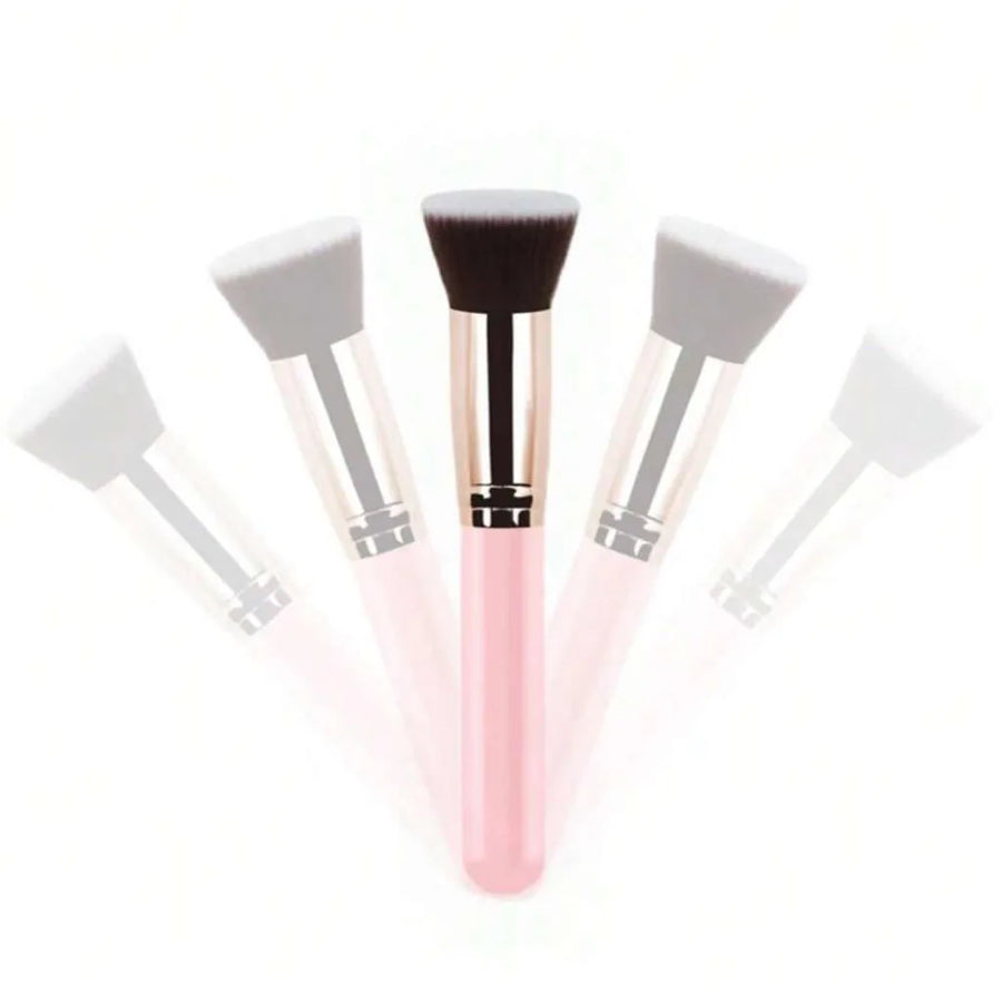 Soft Blending Foundation Brush - Blush Pink close-up
