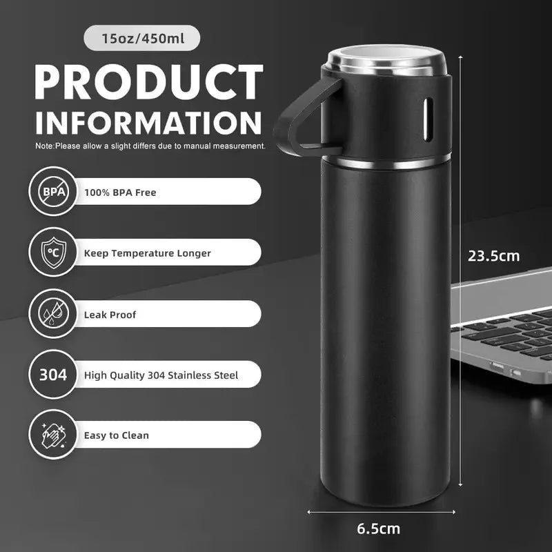 Vacuum-Insulated Thermos Bottle - Green
