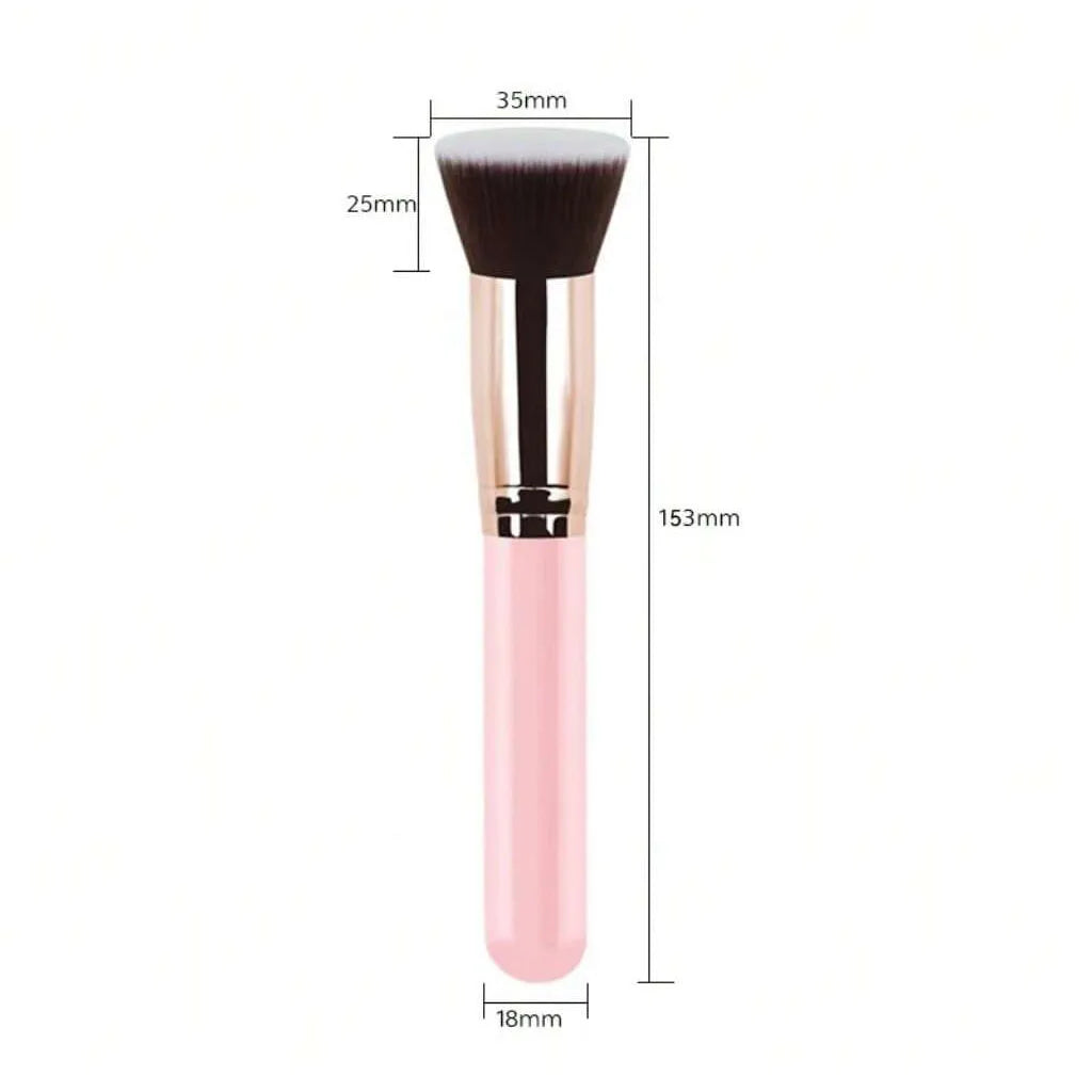 Soft Blending Foundation Brush - Blush Pink bristles