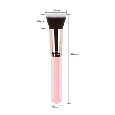 Soft Blending Foundation Brush - Blush Pink bristles