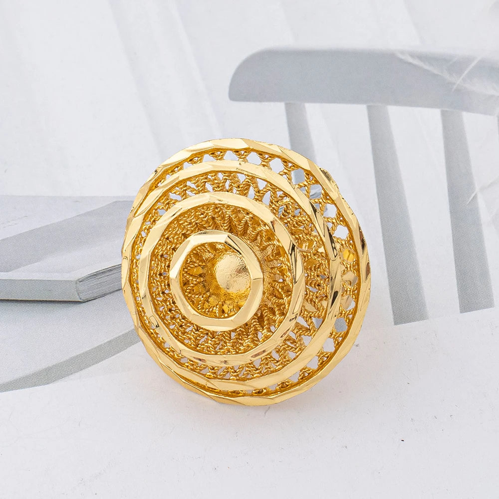 Vintage Filigree Flower Statement Ring lifestyle shot