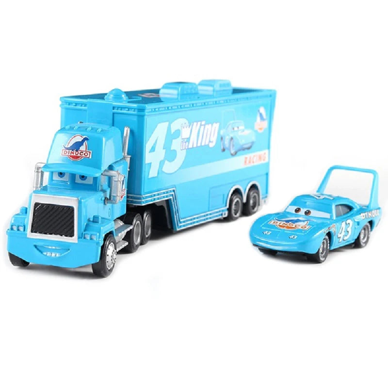 Pixar Cars Truck Birthday Gifts Mobilization Jackson Cool Sister Francisc Container Truck Set Car Model Toy Truck Ornaments