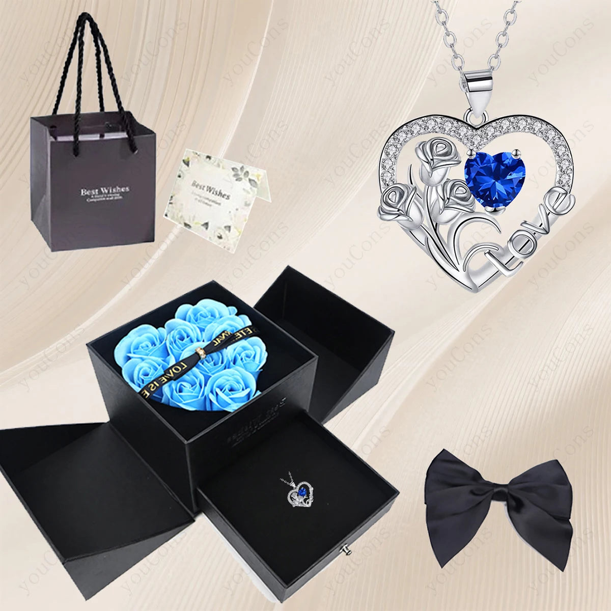 Zircon Heart Necklace - Elarose