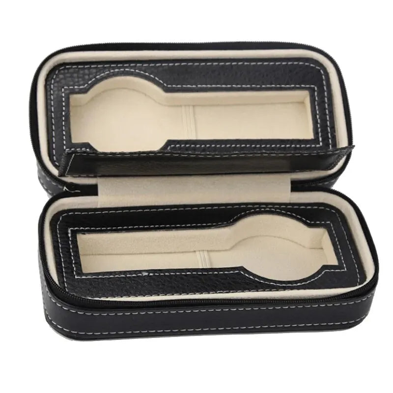 Portable Travel Watch Case interior grid detail