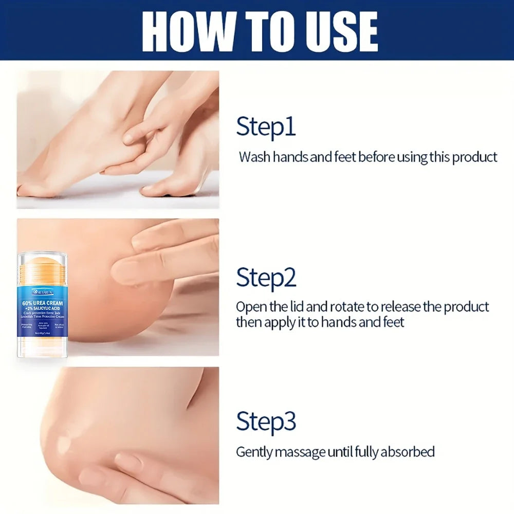 60% Urea Foot Cream Stick before and after
