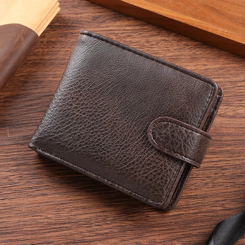 Men's Leather RFID Wallet close-up