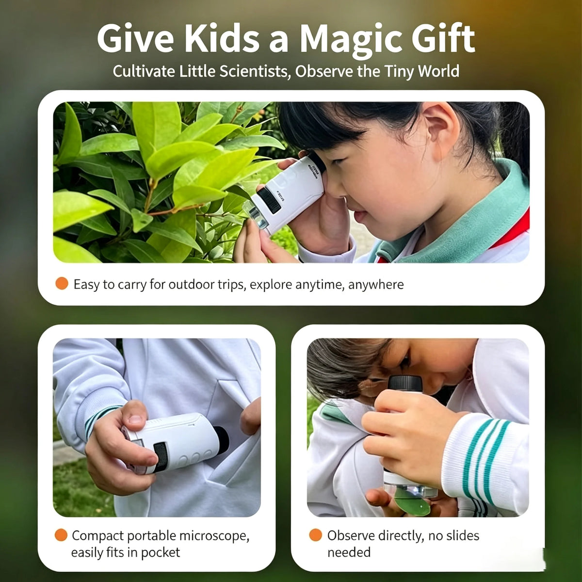 Portable Outdoor Microscope Kit close-up
