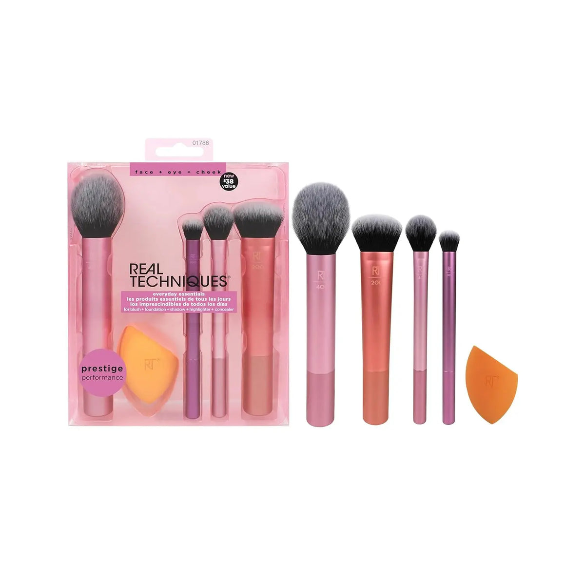 Real Techniques Everyday Essentials 5-Piece Brush & Sponge Set