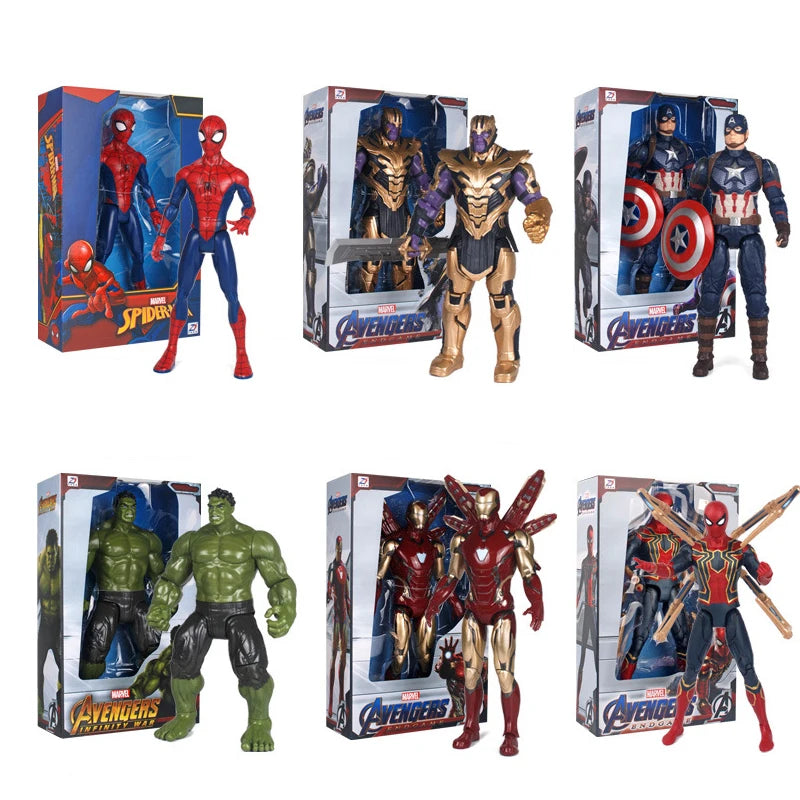 Original Avengers Legends Figure Toy Doll Spider Captain Big Miles Morales Thanos Iron Man Ghost Hulk Thor Falcon Ornament