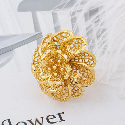Vintage Filigree Flower Statement Ring - Design 6