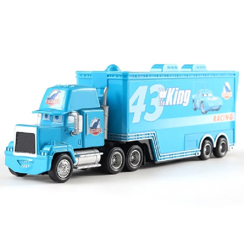 Pixar Cars Truck Birthday Gifts Mobilization Jackson Cool Sister Francisc Container Truck Set Car Model Toy Truck Ornaments