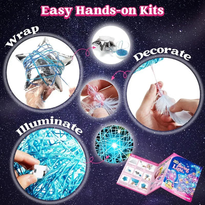 JOYFY 3D LED String Art Kit in use