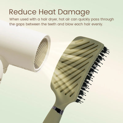 Bristella AirGlow Detangling Brush - Brown
