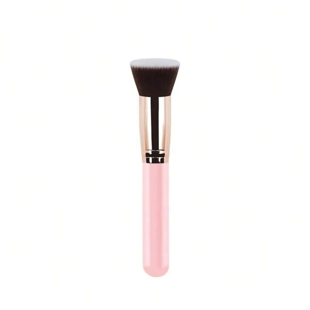 Soft Blending Foundation Brush - Blush Pink angle view