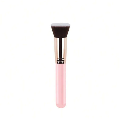 Soft Blending Foundation Brush - Blush Pink angle view