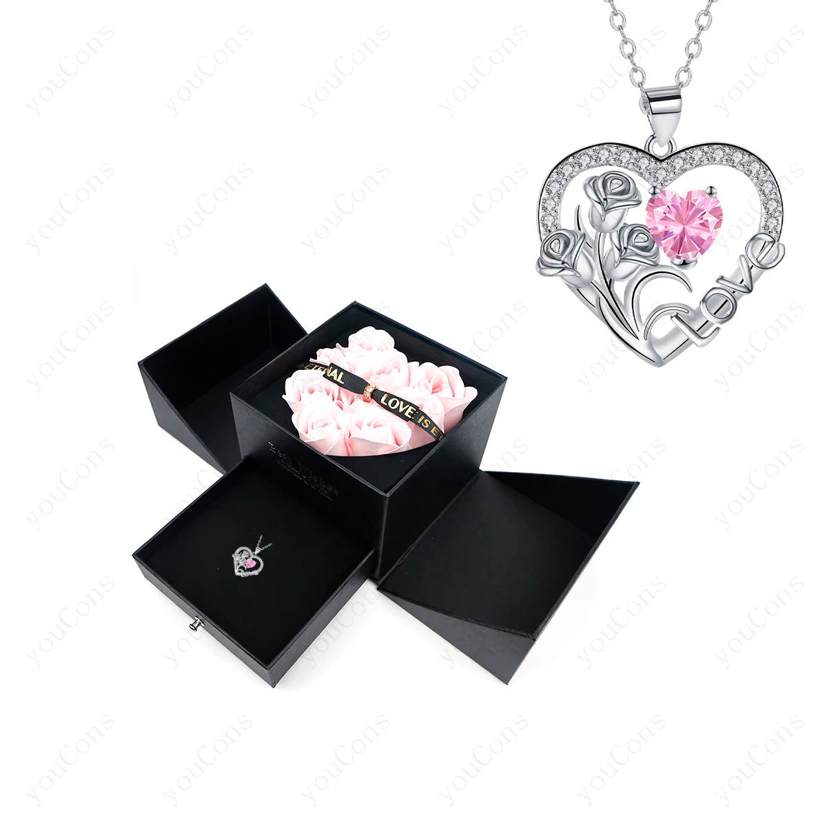 Zircon Heart Necklace lifestyle shot