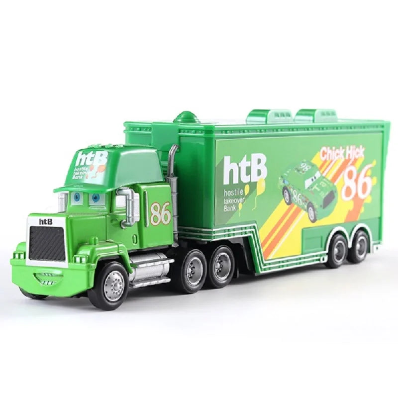 Pixar Cars Truck Birthday Gifts Mobilization Jackson Cool Sister Francisc Container Truck Set Car Model Toy Truck Ornaments