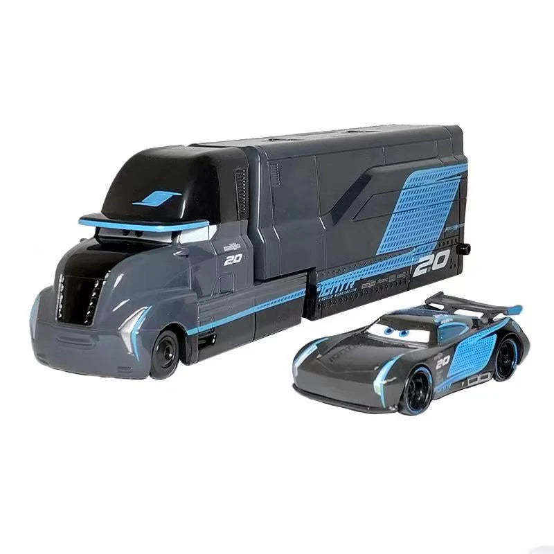 Pixar Cars Truck Birthday Gifts Mobilization Jackson Cool Sister Francisc Container Truck Set Car Model Toy Truck Ornaments