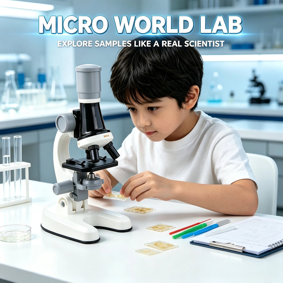 1200x LED Microscope Kit - Compact Edition