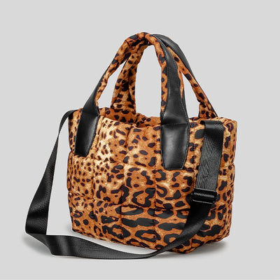 Quilted Puffer Crossbody Bag - Silver