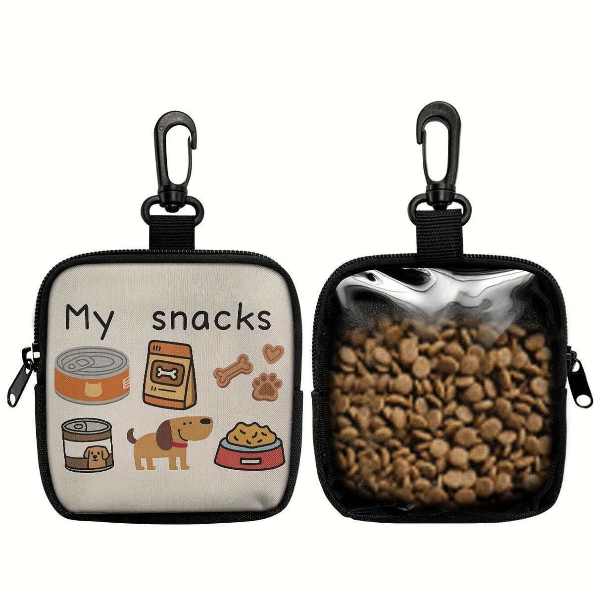 Clip-On Dog Treat Bag worn on walk
