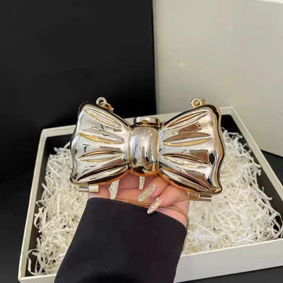 Round Acrylic Evening Clutch - Gold