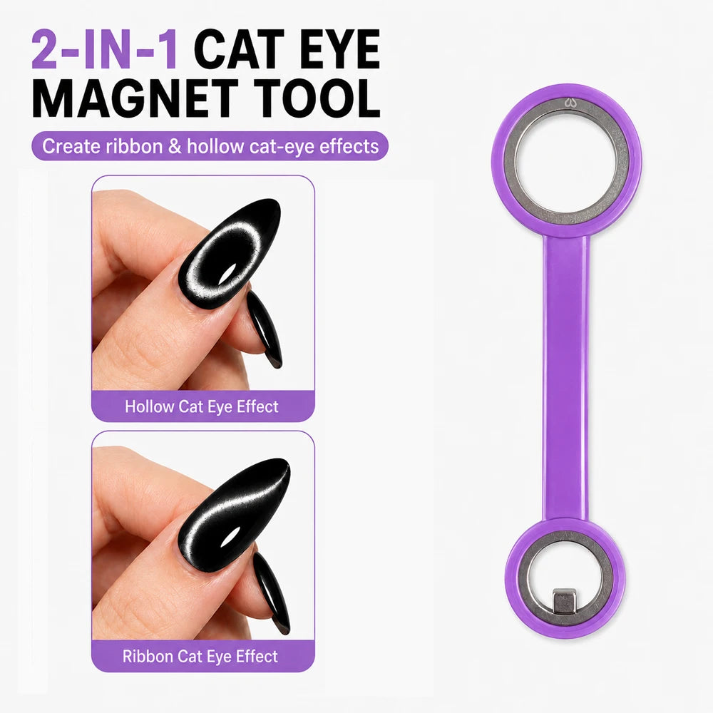Magnevra CatEye Duo 2-in-1 Magnetic Nail Art Cat Eye Tool