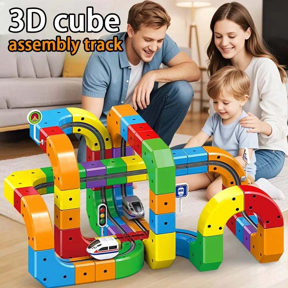 Magical Rail Train Building Cube components