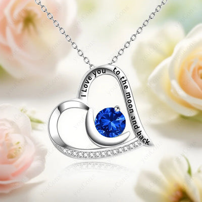 Heart Bow Pendant Necklace worn
