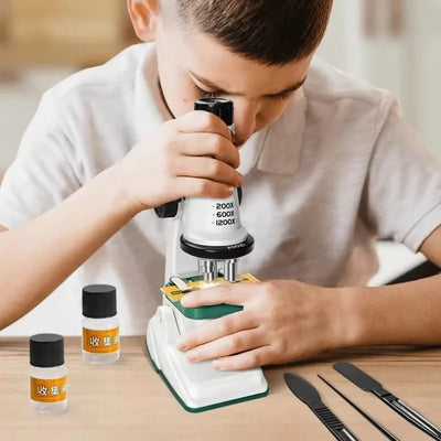 Pocket Biology Microscope LED light detail