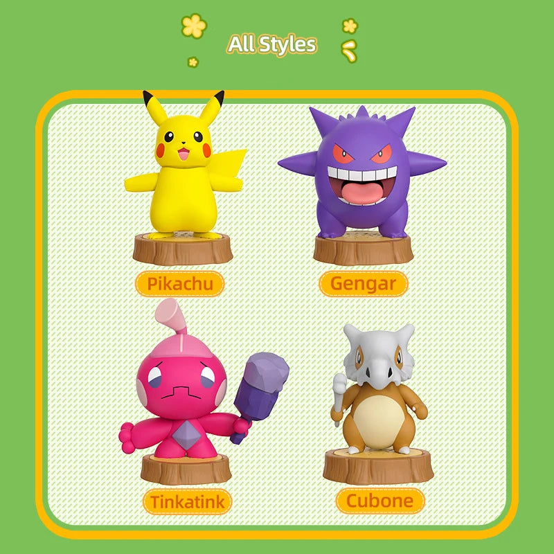Figurine Pokemon Horizons Figures Cubone Tinkatink Big Pikachu Gengar Action Original Pocket Monster Collect Ornament Statue Toy