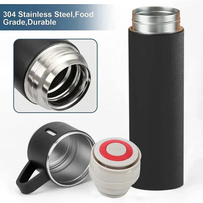 Vacuum-Insulated Thermos Bottle - Black