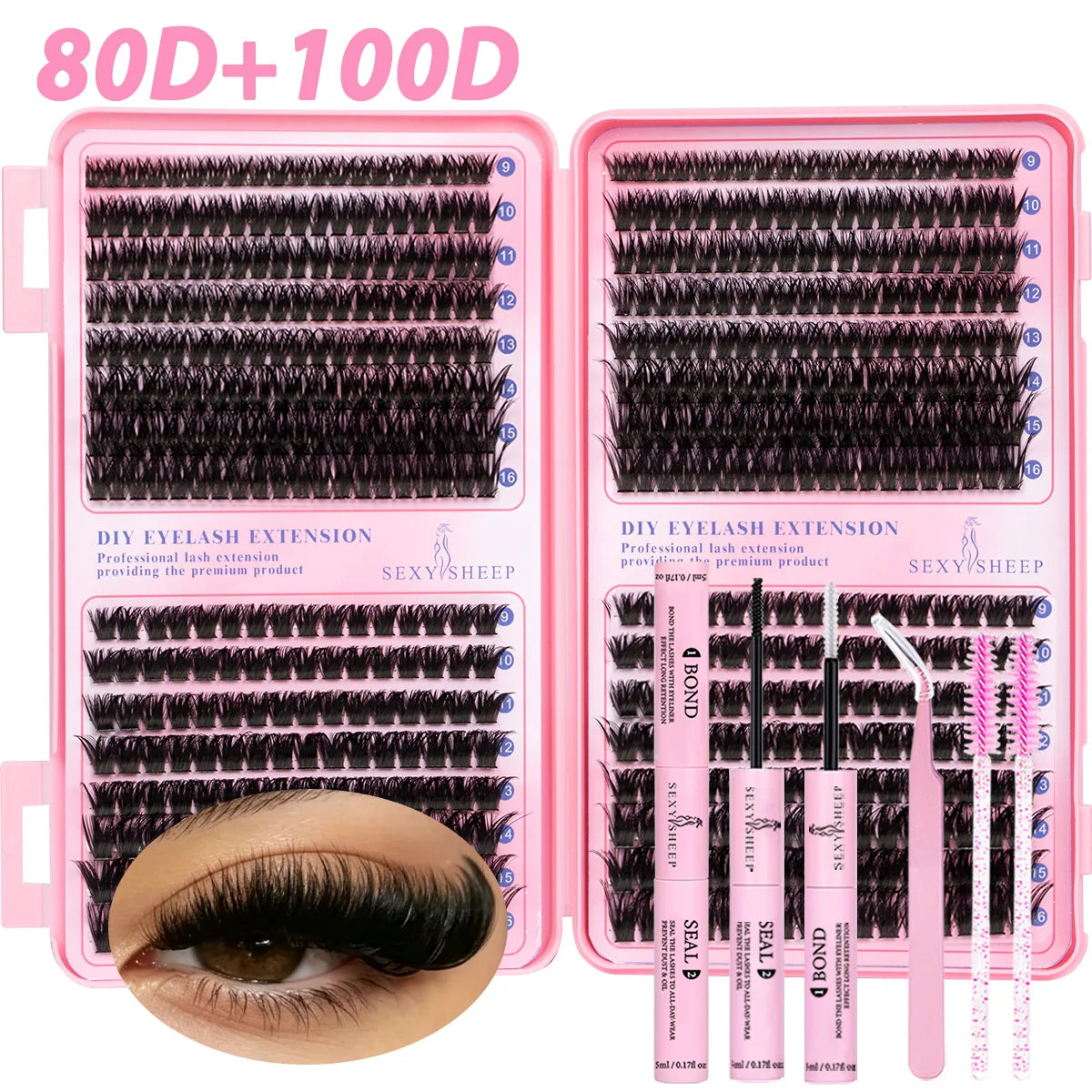 Reusable DIY Cluster Lashes Kit texture detail