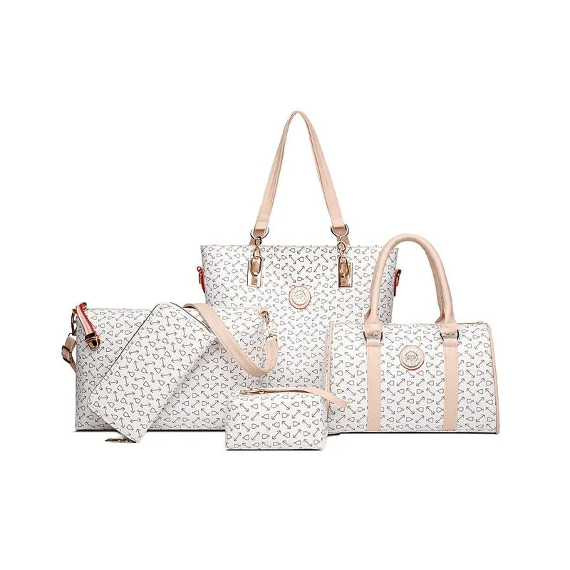 5-Piece Textured Handbag Set