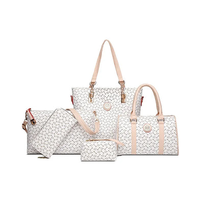 5-Piece Textured Handbag Set