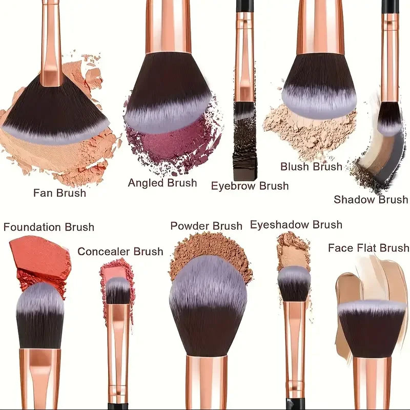 Mirelia AirBlend 10-Piece Brush Set full set layout