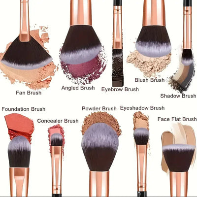 Mirelia AirBlend 10-Piece Brush Set full set layout
