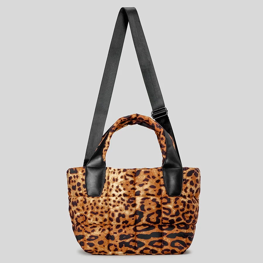 Quilted Puffer Crossbody Bag texture detail