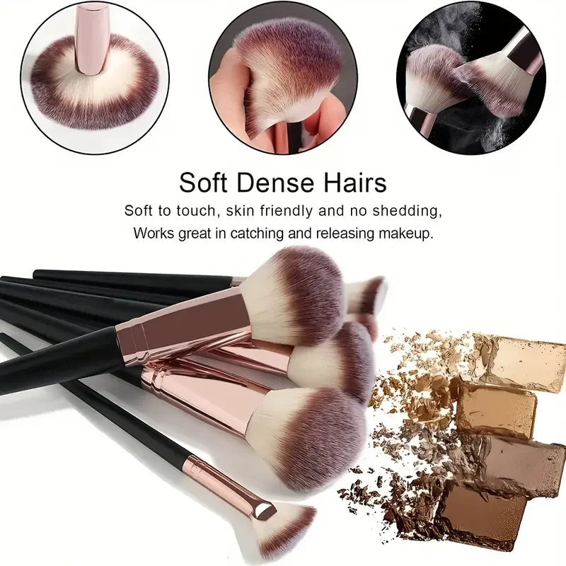 Veloura SoftBlend Makeup Brush Set in use