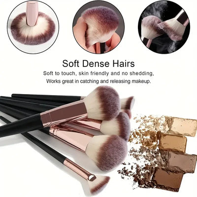 Veloura SoftBlend Makeup Brush Set in use
