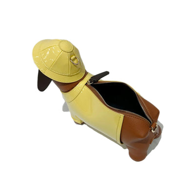 Novelty Dachshund Crossbody Bag close-up