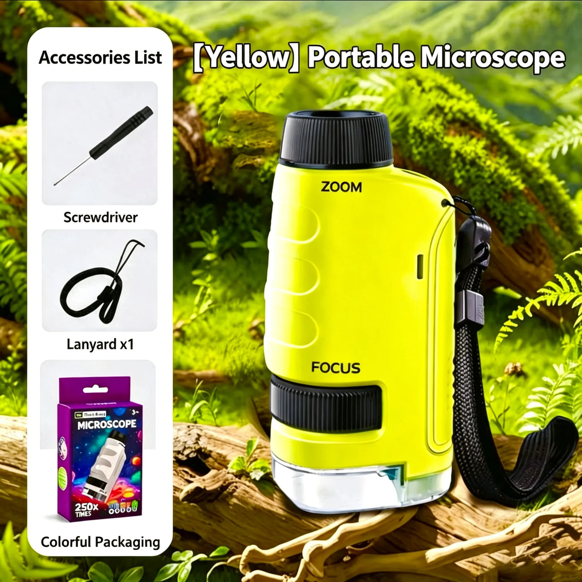 Portable Outdoor Microscope Kit size reference