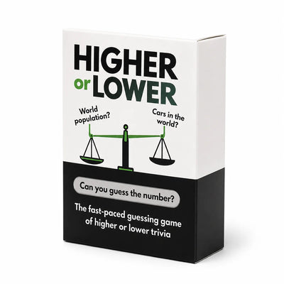 100 pcs cards Higher or Lower Trivia Card Game Fast Paced Guessing Game With Question Cards Compare Facts Choose