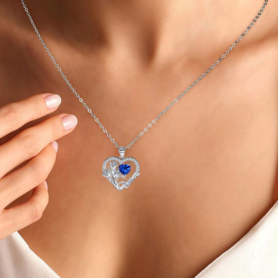 Zircon Heart Necklace - Amorielle