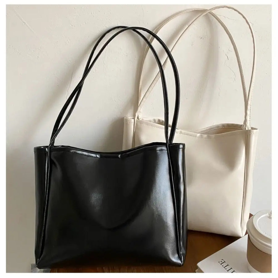 Lunéva™ Large PU Tote Shoulder Bag - Waterproof