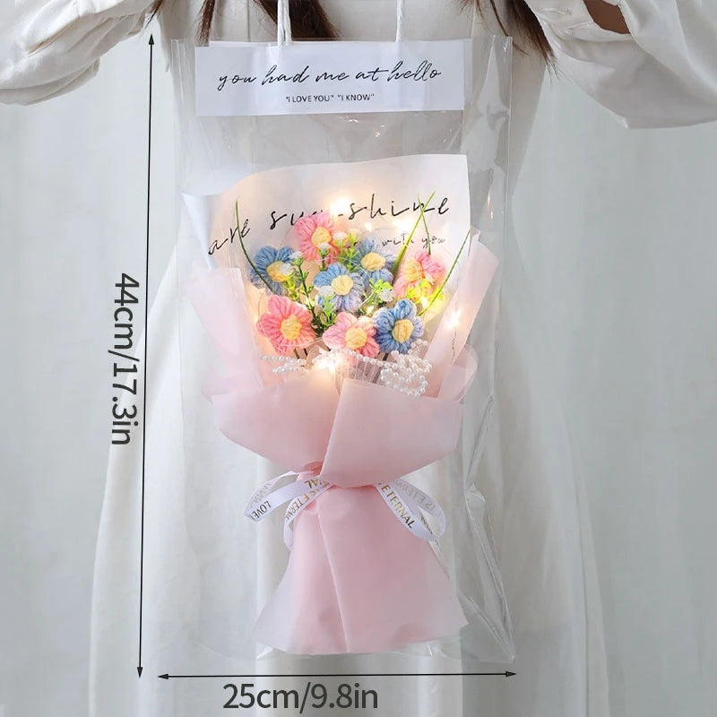 Handcrafted Yarn Floral Arrangement colour variety