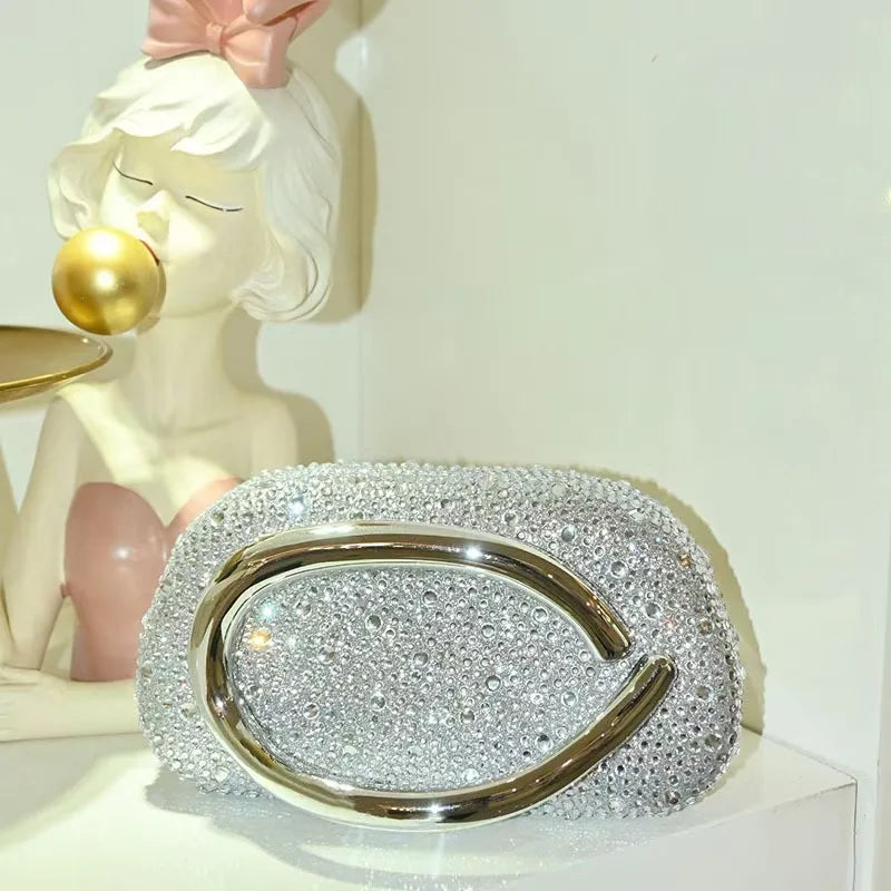 Gold Closure Box Clutch size reference