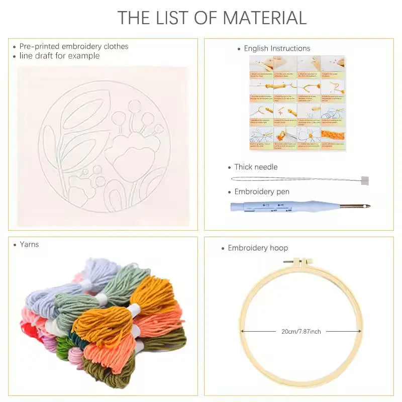 DIY Punch Needle Animal Kit close-up